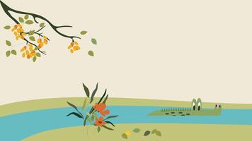 Seasonal abstract background with seasons elements for presentation illustration vector