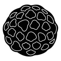 autumn and fall theme, line illustration of truffle vector