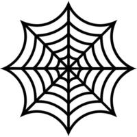 autumn and fall theme, line illustration of spider web vector