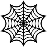 autumn and fall theme, line illustration of spider web vector