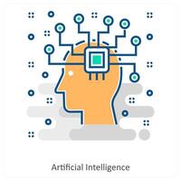 Artificial Intelligence and AI icon concept vector