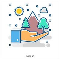 Forest and Nature icon concept vector