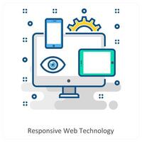 Responsive Web Technology and Web Design icon concept vector