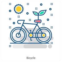 Bicycle and Cycle icon concept vector