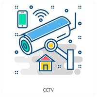 CCTV and Camera icon concept vector