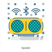 Speaker and Audio icon concept vector