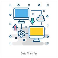 Data Transfer and Data share icon concept vector
