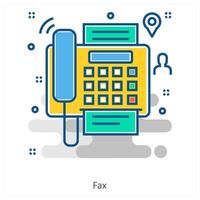 Fax and bill icon concept vector