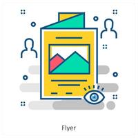 Flyer and paper icon concept vector