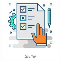Quiz Test and audit icon concept vector