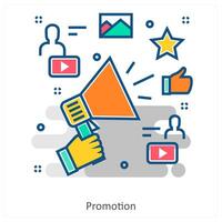 Promotion and social media icon concept vector