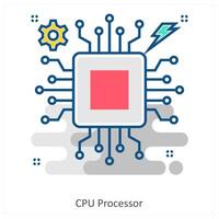 CPU Processor and chip icon concept vector
