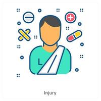 Injury and Arm icon concept vector