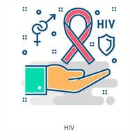 HIV and Aids icon concept vector