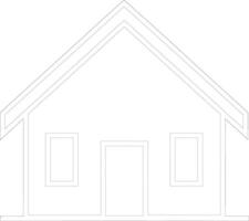 house coloring page for kids and adult vector