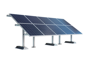 solar panels with stand isolated on transparent background png