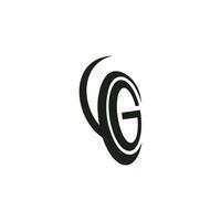 Alphabet Initials logo GY, YG, G and Y vector