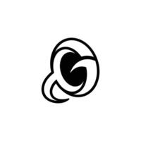 Alphabet Initials logo GY, YG, G and Y vector