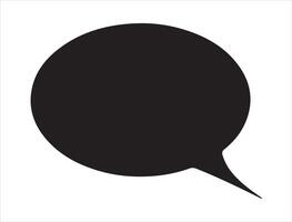 Speech bubble silhouette on white background vector