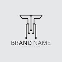 letter T logo image and font T design graphic vector