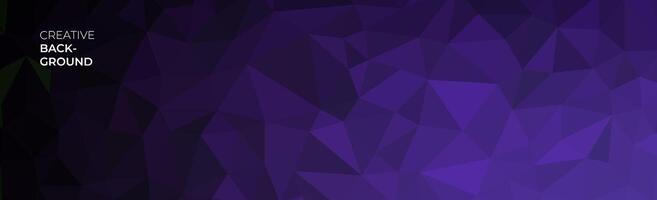 elegant blue banner background with triangles shape vector
