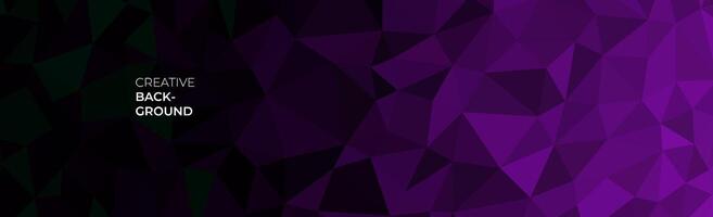 elegant blue banner background with triangles shape vector