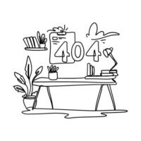 Enhance your website user experience with this clean and modern flat illustration Empty Space 404 page not found errors, This minimalist design vector