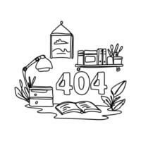Enhance your website user experience with this clean and modern flat illustration Empty Space 404 page not found errors, This minimalist design vector