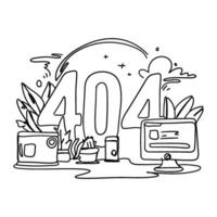 Enhance your website user experience with this clean and modern flat illustration Empty Space 404 page not found errors, This minimalist design vector