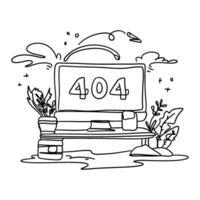 Enhance your website user experience with this clean and modern flat illustration Empty Space 404 page not found errors, This minimalist design vector