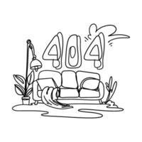 Enhance your website user experience with this clean and modern flat illustration Empty Space 404 page not found errors, This minimalist design vector