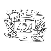 Enhance your website user experience with this clean and modern flat illustration Empty Space 404 page not found errors, This minimalist design vector