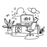 Enhance your website user experience with this clean and modern flat illustration Empty Space 404 page not found errors, This minimalist design vector