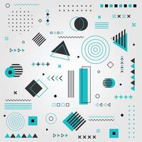 Element Geometric shapes background in flat design vector