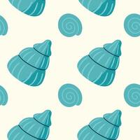 Sea shells seamless pattern. Trendy pattern of seashells for wrapping paper, wallpaper, stickers, notebook cover. vector