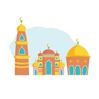 Mosque icon. Flat illustration of mosque icon for web design. vector