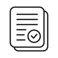 Document with Check mark icon. Compliance document icon. Approved process. Checkmark business concept. vector