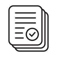 Document with Check mark icon. Compliance document icon. Approved process. Checkmark business concept. vector
