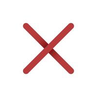 Red cross Icon. Cancel icon. Close icon . vector