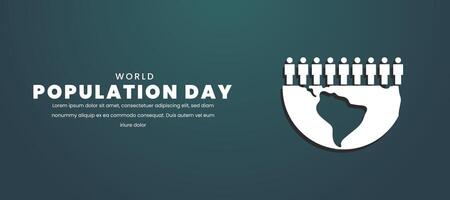 flat design world population day illustration vector