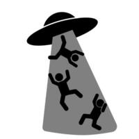 illustration of a UFO flying in the sky vector