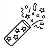 confetti line icon illustration. vector