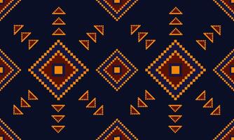 Navy blue boho geometric ethnic shapes seamless pattern traditional Design backgrounds for clothing, carpet, fabric, wallpaper, wrap, and print. Native American ornament. vector