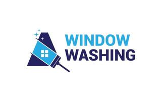 A window washing icon logo design vector