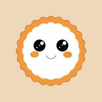 A cartoon face with a smiling mouth and eyes vector