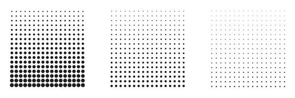 Halftone Dot Gradient Transition From Dark To Light. Round Halftone Pattern. Isolated Illustration vector
