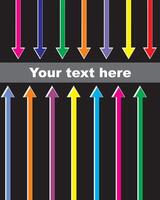 Colorful arrows abstract background with text vector