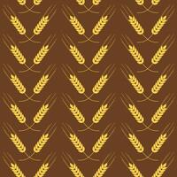 Seamless pattern with wheat vector