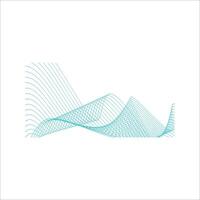 Abstract wave line shape element vector