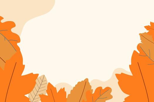 Flat autumn leaf element background vector